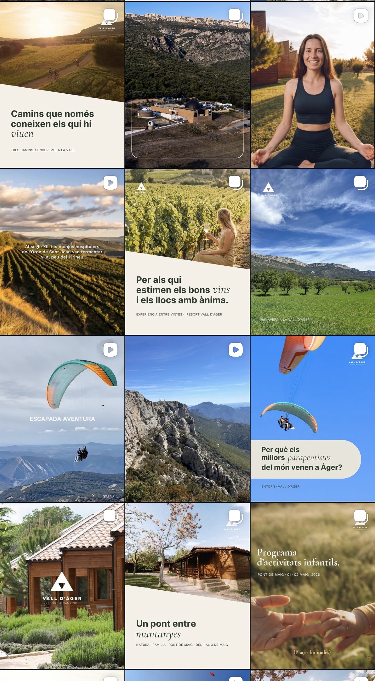 @valldager_resort Instagram feed, set one