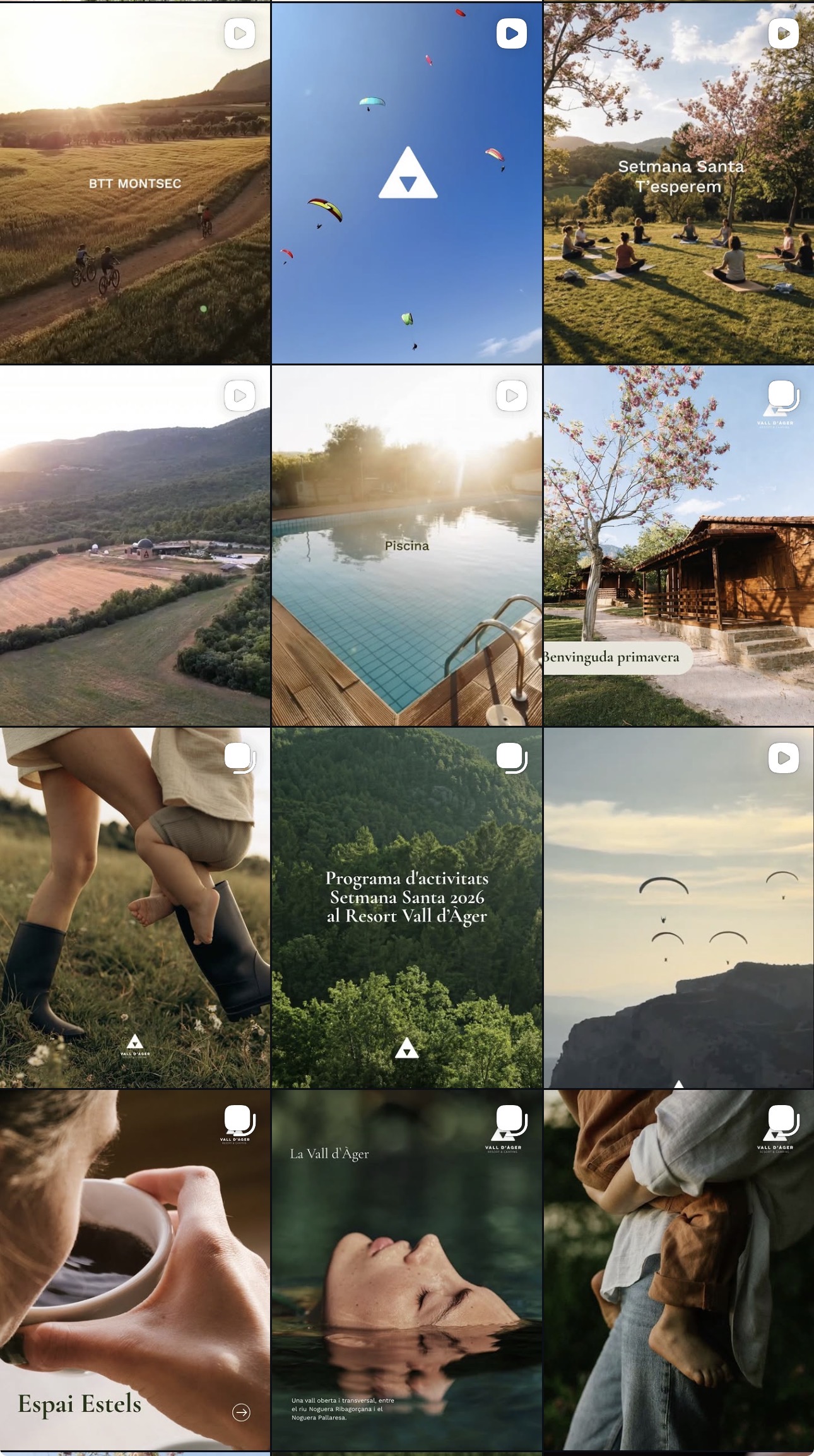 @valldager_resort Instagram feed, set two